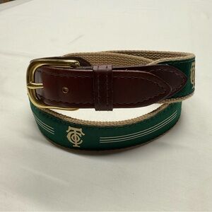 Preston Golf Leather Green Men’s Stylish Belt Size 32